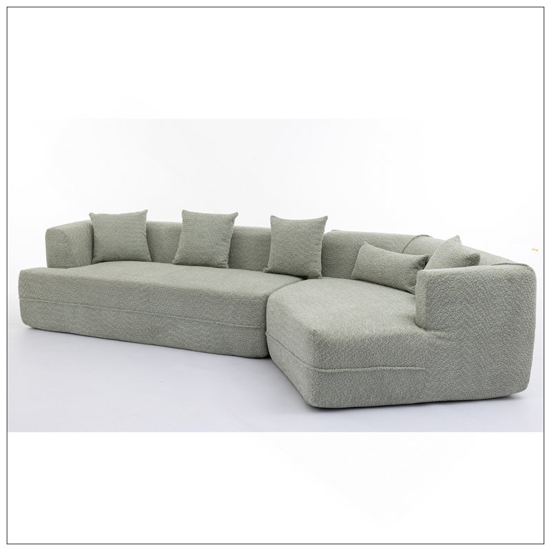 Canapé modulaire, canapé de style minimaliste moderne, rembourré, combinaison libre, tissu de fibre rond, tissu anti-froissement, extension de dimension