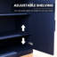 Armoire de rangement autoportante avec tablettes réglables et garde-manger avec portes pour chambre à coucher, salon, salle de bain-2046625319-2046625312