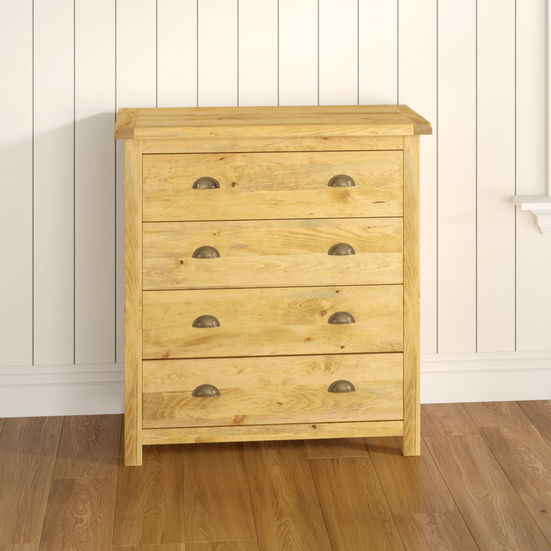 Sarkar 90cm W 4 - Drawer Chest of Drawers