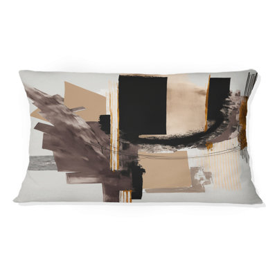 Warm Watercolor Abstract I - Coussin décoratif à imprimé abstrait