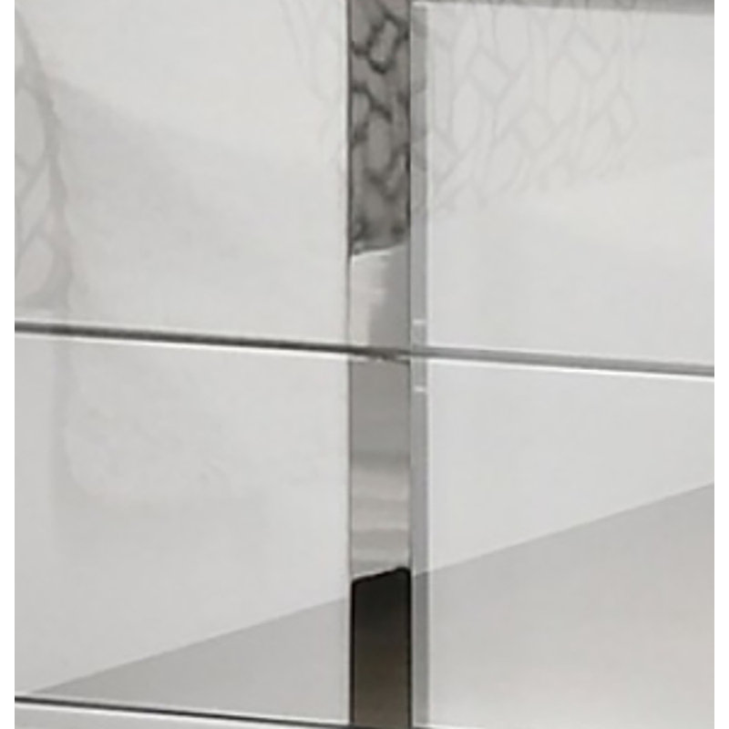 Commode 5 tiroirs Brodyn, Blanc