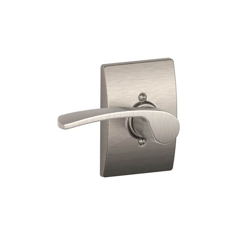 Merano Lever with Century Trim Non-Turning Lock, Satin Nickel, Left 