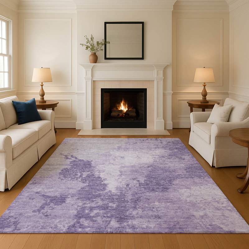 Tapis moderne lavable à la machine de qualité supérieure Baford AMF1652, Rectangle 5 pi x 7 pi 6 po