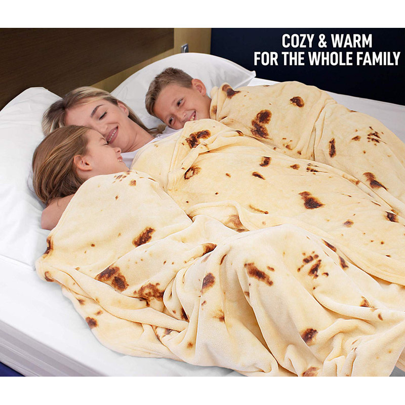 King Size Reversible Tortilla Fleece Blanket for Pets