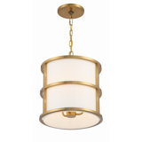 Brian Patrick Flynn For Crystorama Hulton 3 Light Luxe Gold Pendant