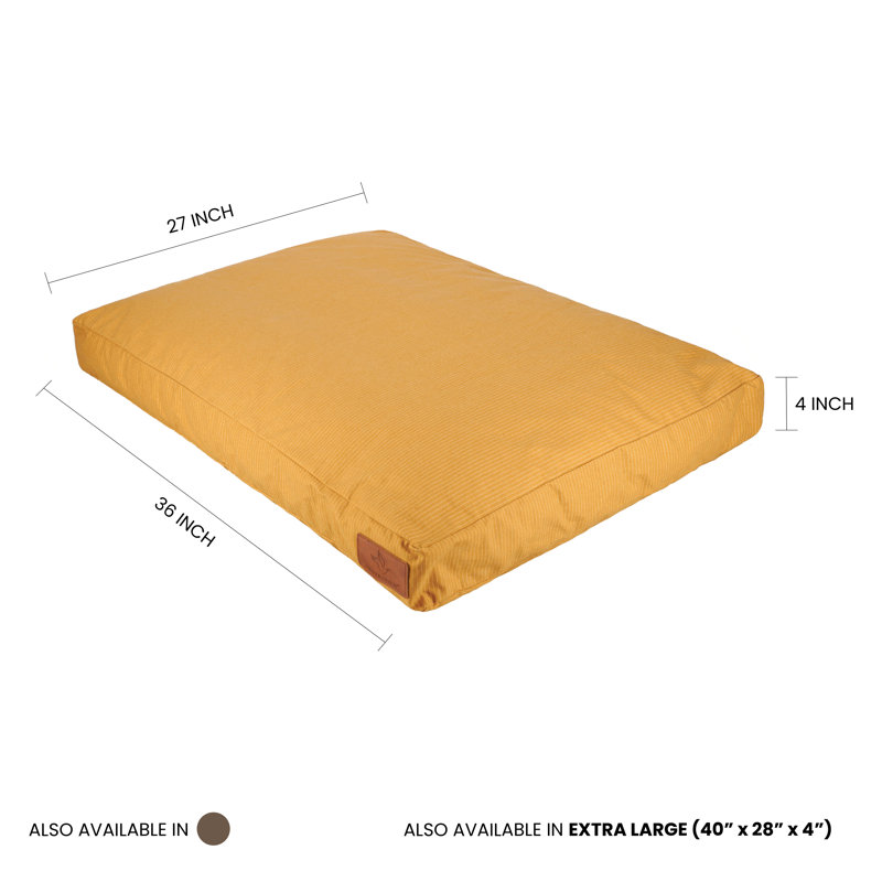 Coussin Ameeliah, Brun clair, Grand (l 36 po x P 27 po x H 4 po)