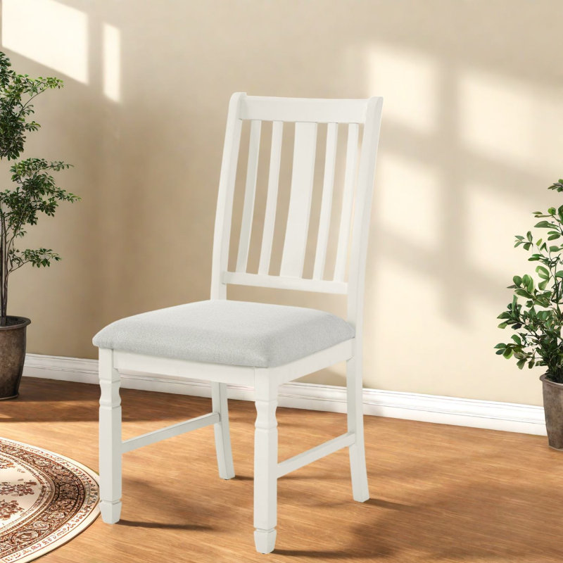 Chaises de salle à manger rembourrées Comfort, sièges de ferme en bois d'hévéa pour petite cuisine