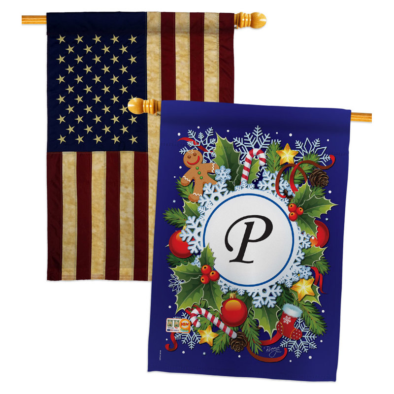 Drapeau de maison à 2 côtés en polyester / mélange de polyester 40 x 28 po, P