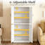 72" Tall Metal Kitchen Pantry Cabinet,  with 2 Adjustable Shelves, White