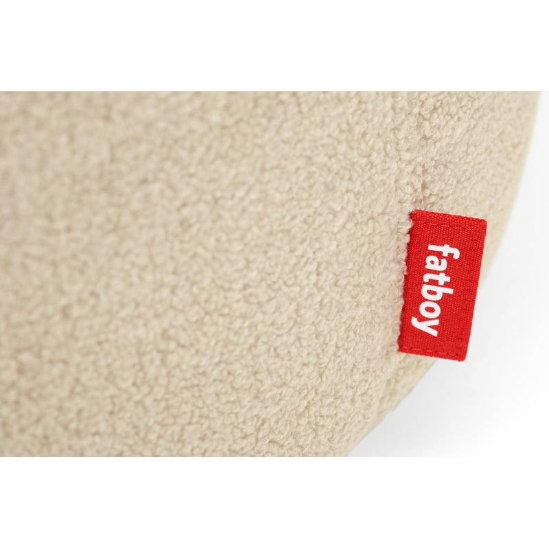 Point Large Sherpa Pouf, Ecru Sherpa