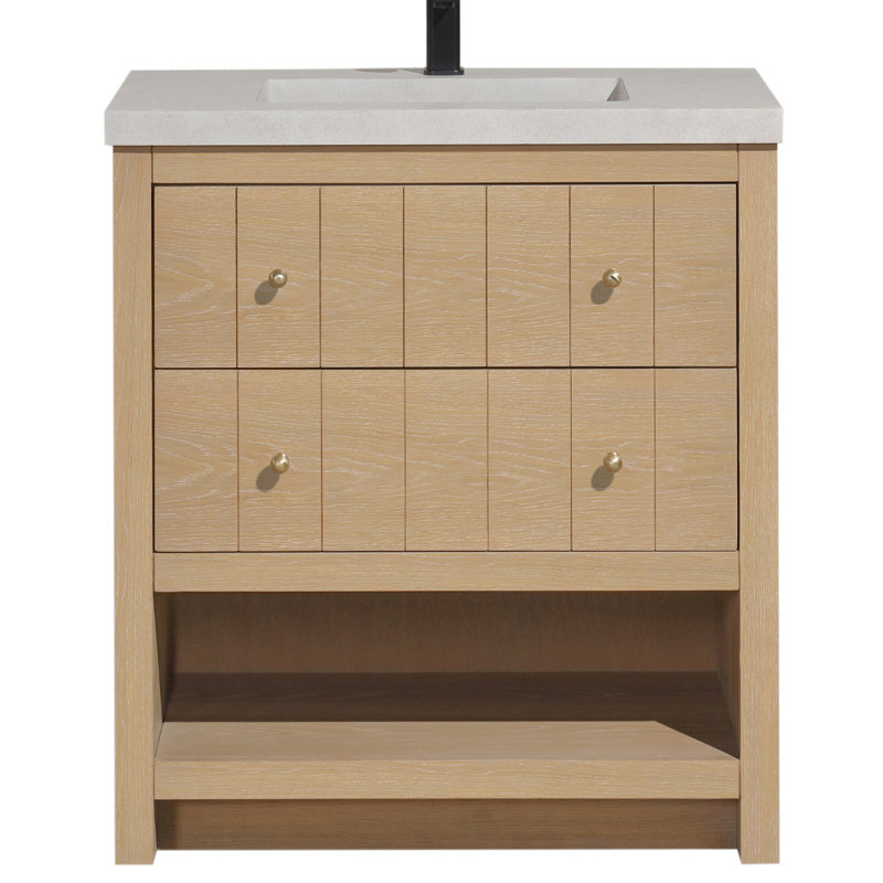 Meuble-lavabo Monica 30 po, chêne gris