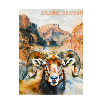 Art mural sur toile tendue - art mural «Park Rendering Grand Canyon» de Gail Fraser pour le salon, la chambre à coucher ou le bureau - 24 x 32