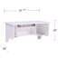 Tablette murale compacte avec miroir blanc