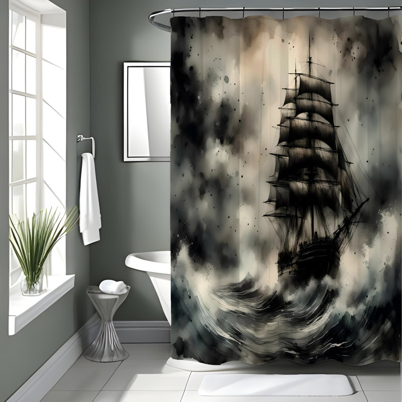 Rideau de douche, H 72 po x l 70 po