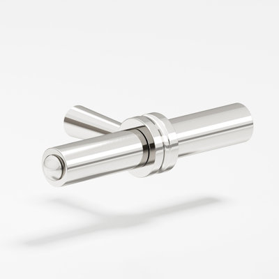 Round, Collared T Cabinet Knob With Tapered Post