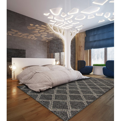 Tapis gris à tissé plat Cravens