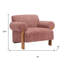 Chaise avec accoudoirs tissés en cuivre et brun 39 po et bois massif