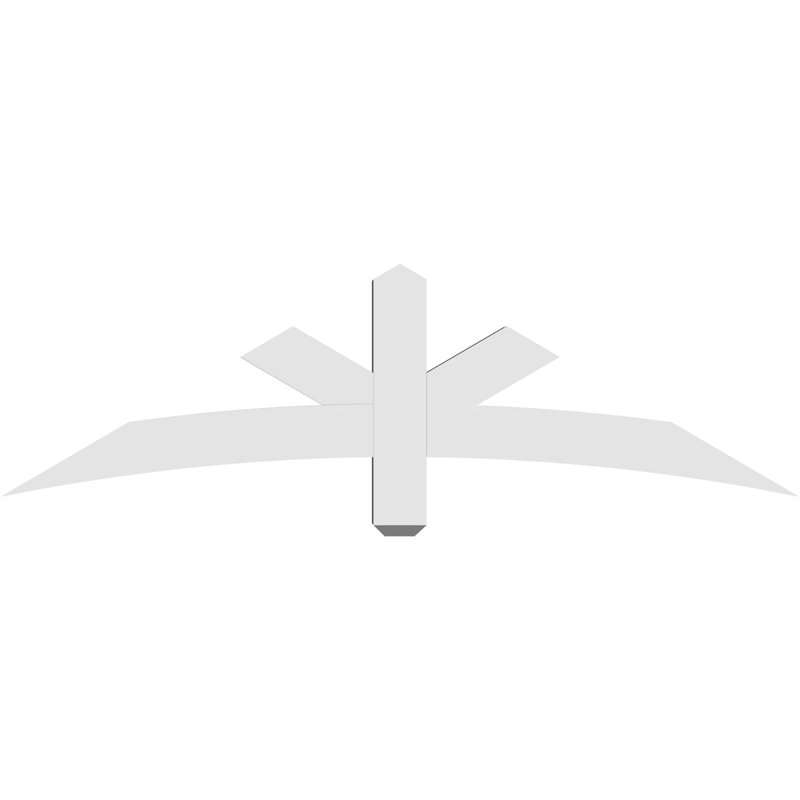 Alberta Architectural Grade Gable Bracket, 17.5" H x 60" W (Pitch: 7/12), 4" D x 4" F, PVC