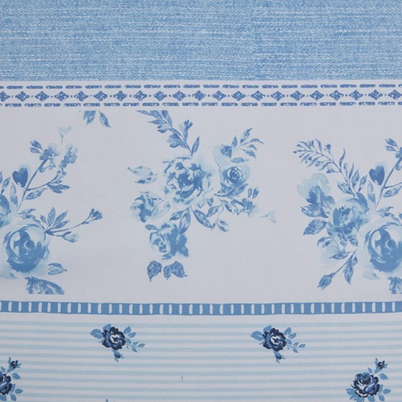Charmants ensembles de literie à rayures florales, microfibre de polyester hypoallergénique, double / grand