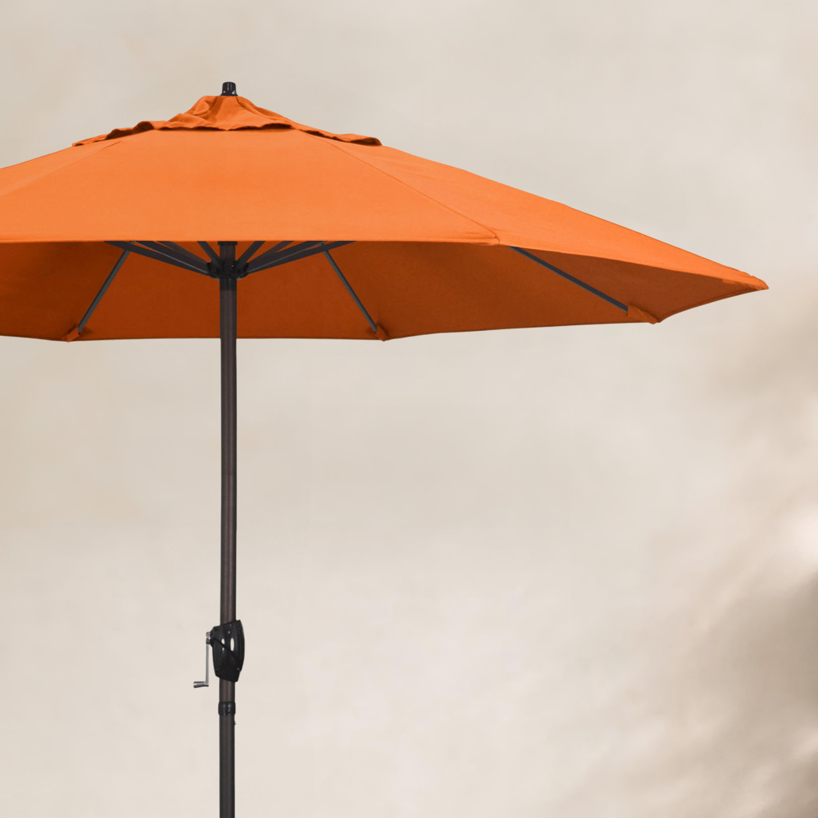 9' Market Sunbrella Umbrella, Canvas Tangerine Sunbrella® Canvas