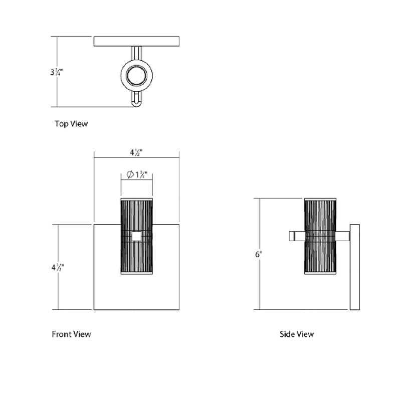 Suspenders® 1 - Light LED Armed Sconce