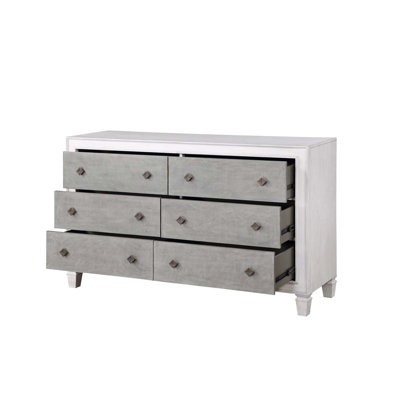 Commode 6 tiroirs avec poignée carrée