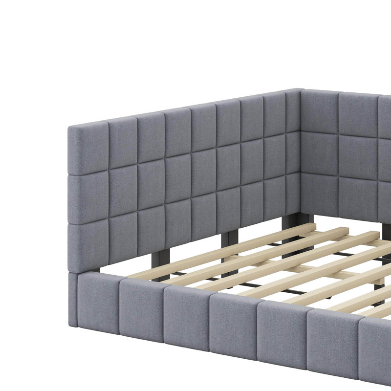 Full Size Upholstered Daybed, Gray