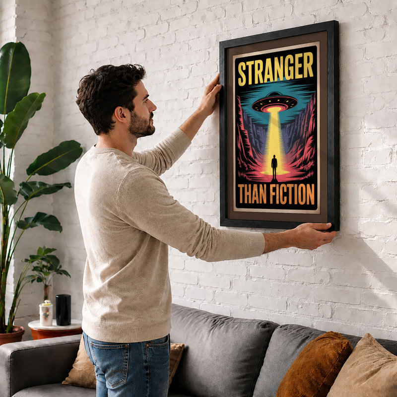 Stranger Than Fiction Retro - Framed Print, Unframed, A4 - 29.7 x 21.0 cm