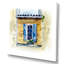Fenêtre bleue dans une maison rustique - Peinture sur toile-66806377-66806396