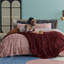 Jeté de lit en fausse fourrure de sherpa Bedure - Couverture de lit moelleuse ultra douce pour chambre de dortoir - Bourgogne - Cadeau parfait pour les adolescentes-105680394-105680399