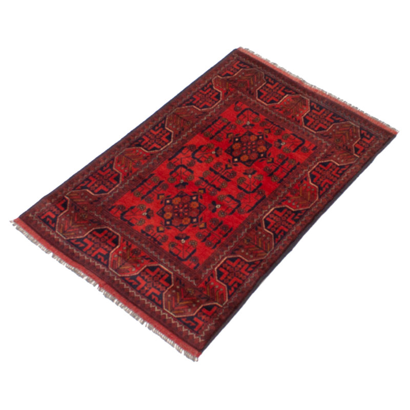 Tapis unique en laine noué à la main 3 pi 3 po x 4 pi 11 po nouvel âge Gurbet
