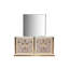 Modern Style 4 Pc Queen Upholstered Bedroom Set Made With Wood And Gold Accents In Beige
