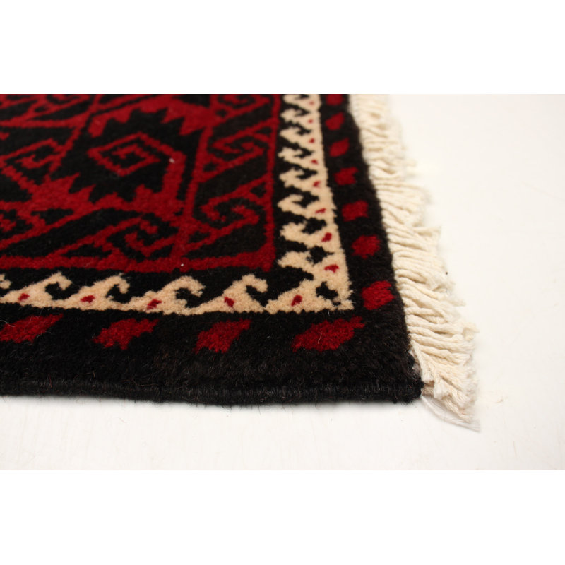Tapis unique en laine noué à la main 3 pi 2 po x 6 pi 1 po nouvel âge Brezina