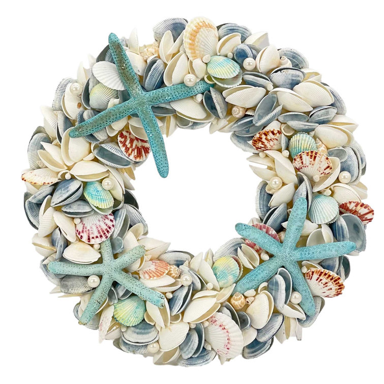 Seashell Wreath Beach Decor, Nautical Decor White Shell Wreath, Coastal  Decor Sea Shell Wreath