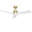 Ventilateur de plafond extérieur de 52 po avec éclairage pour patio, garage, porche, pales résistantes aux intempéries et débit d'air élevé, moteur CC silencieux, DEL blanche à intensité variable 3CCT et télécommande.-1710571084-1710571083