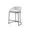 Tabouret de 25 po tissé: siège rembourré à accoudoirs évasés avec dossier en corde et tabouret de comptoir de 25 po: base rembourrée et en fer pour îlot de cuisine