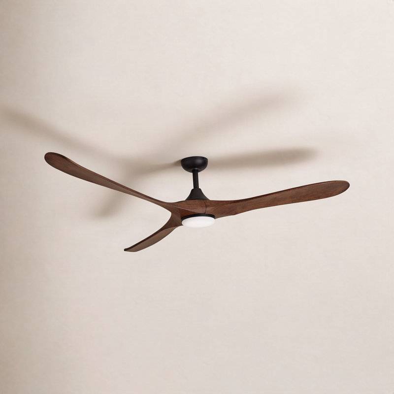 Reze Ceiling Fan with LED Lights, Walnut
