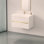 Meuble-lavabo mural 36 po avec lavabo, meuble de rangement flottant pour salle de bain avec comptoir en résine de pierre et tiroirs
