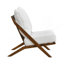 Élégant fauteuil d'appoint 1 pièce en chenille avec coussin en mousse et bois d'hévéa massif-984031172
