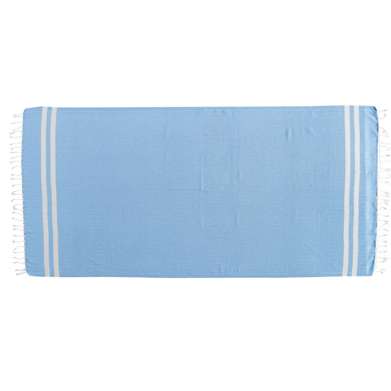 Serviette de bain et de plage Kafthan Cross - Séchage rapide et poids léger, Bleu pastel