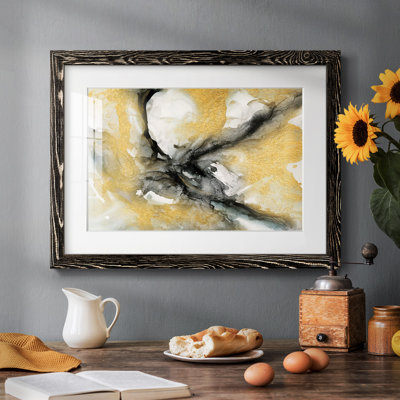 Golden Harmony - reproduction encadrée rustique avec tableau mat