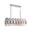 Lustre rectangulaire en acier inoxydable 16 lumières-161634553