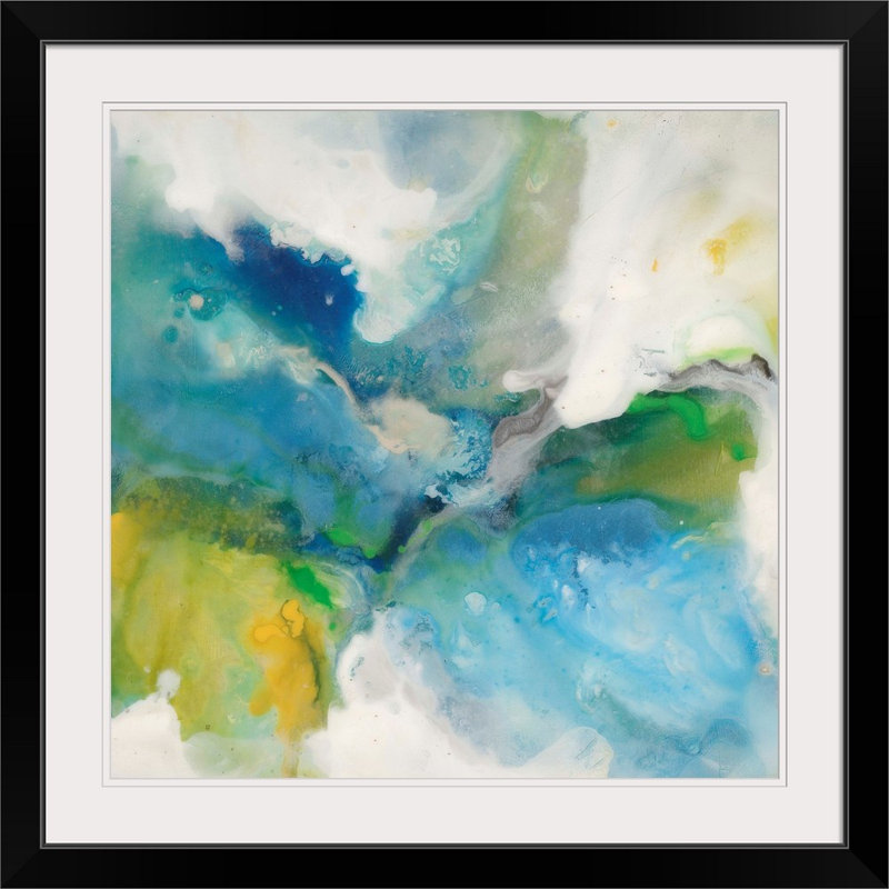 « i » joshua schicker,, reproduction d’art Green Ethos, Cadre noir, H 32 po x l 32 po x P 1 po