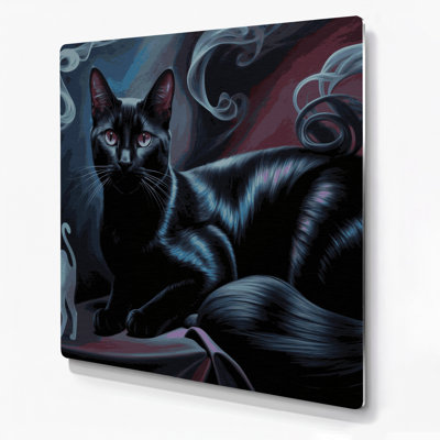 Cats Bombay, art mural en métal gris