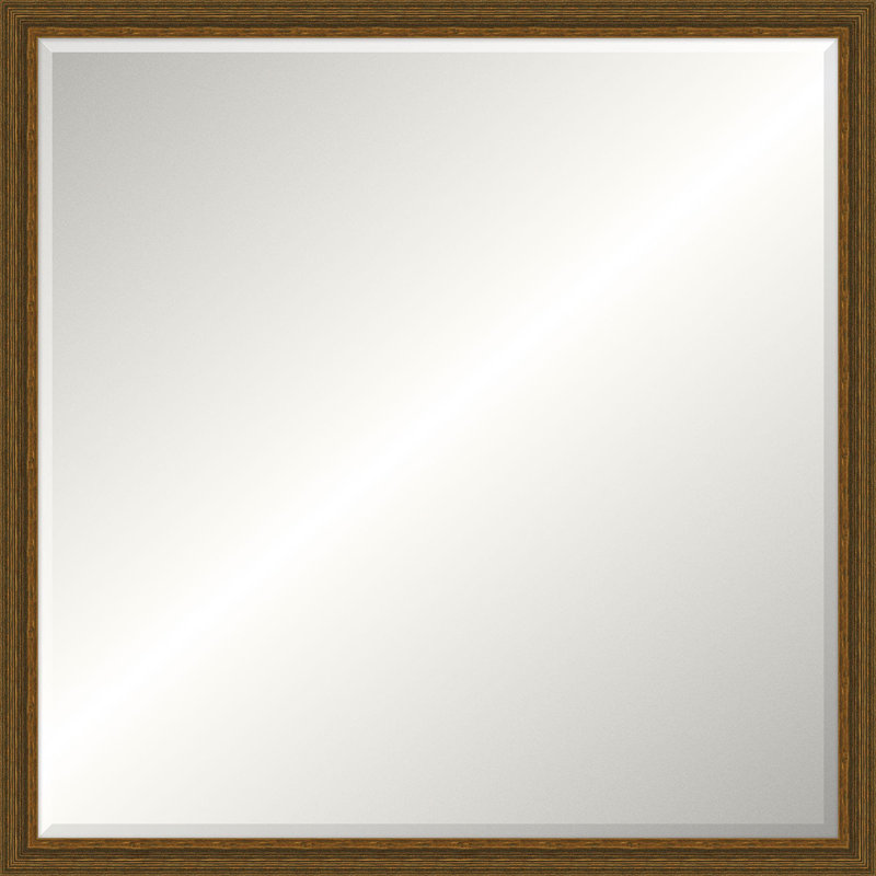 Walden Solid Wood Beveled Mirror, Square, 39.75" x 39.75"