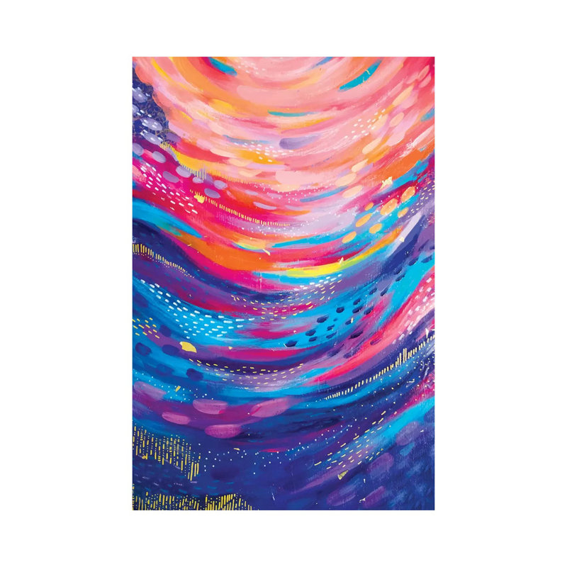 «Non. 34 pi - imprimé, Toile tendue, H 26 po x l 18 po x 1,5 po