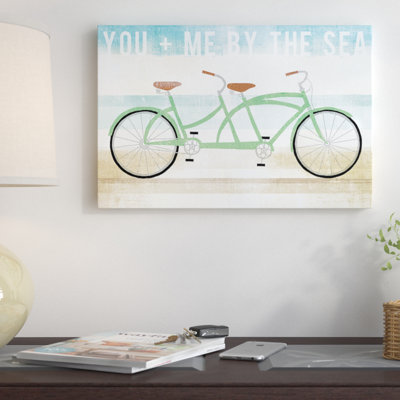 «Beach Cruiser Series: You and Me by the Sea», impression sur toile