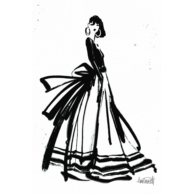 Style Sketches I - peinture sur toile tendue, H 12 po x l 8 po