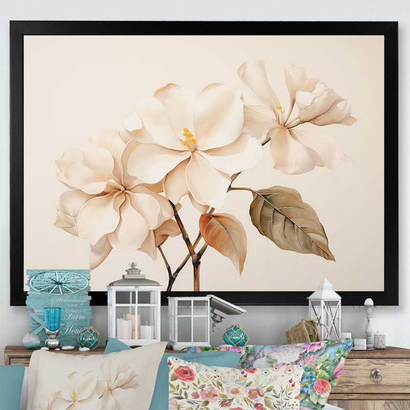Murmure de fleurs de plumeria III - décoration murale Plumeria, Cadre photo noir simple, H 30 po x l 40 po x P 1,5 po