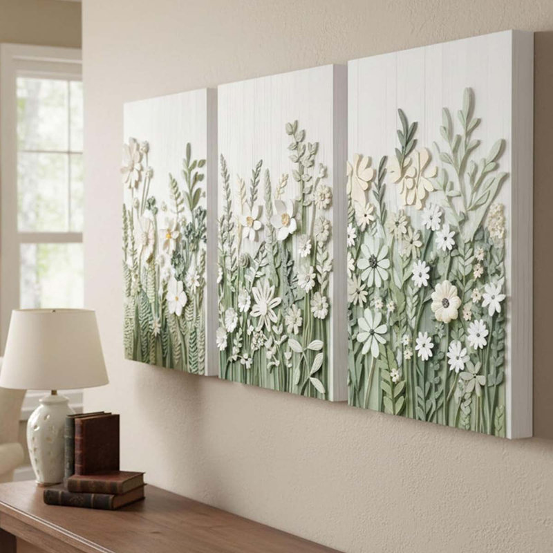 3 Piece Wrapped Canvas Print, 60 cm H x 40 cm W
